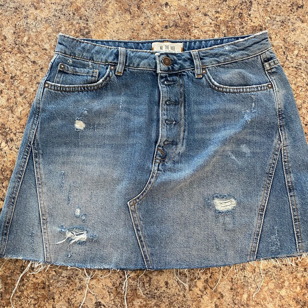 Free People Denim Skirt